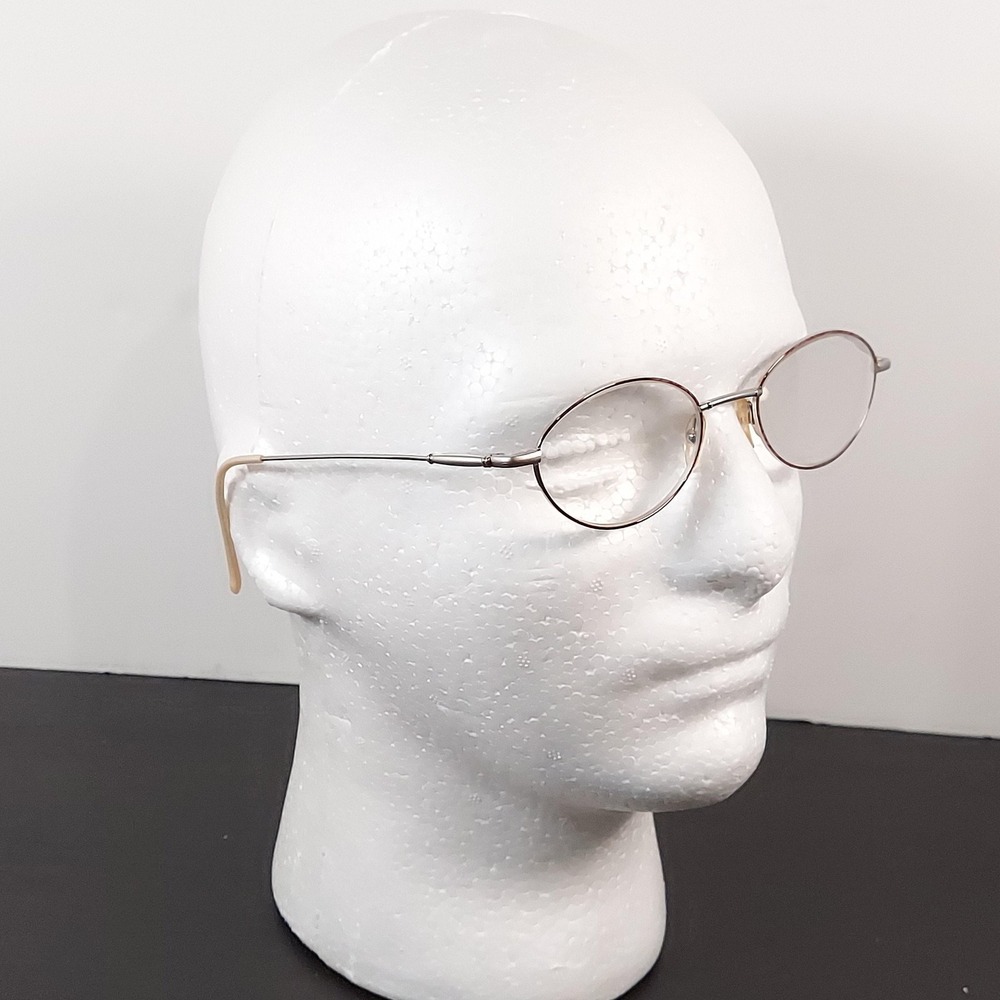 Mademoiselle 10 Eyeglasses Frames 50-19-140‎ Oval Silver Metal Made in France